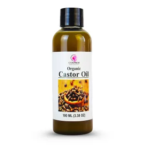 COSPROF Organic Castor Oil 100ml – 100% Pure & Natural Hair, Skin Care Oil
